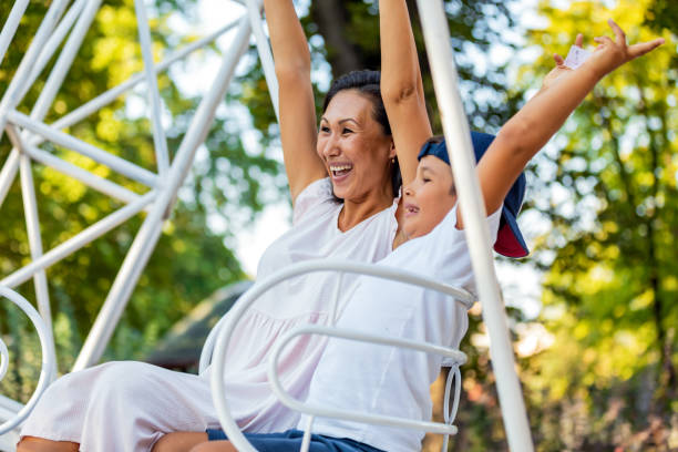 istock Unforgettable ride with mother 1330026438