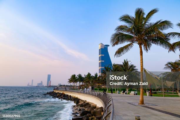 Jeddah City Arab Saudi Pantai Jeddah Corniche Laut Merah Foto Stok - Unduh Gambar Sekarang