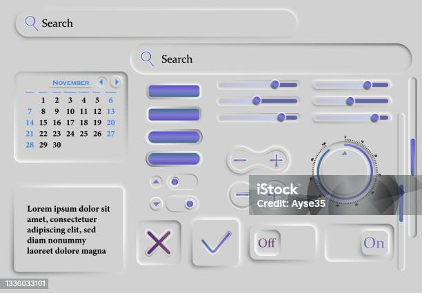 Modern Sort Button Modern Ui Design Vector Kit In Trendy Color With Simple Buttons Forms ...