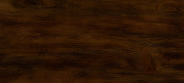 istock Dark background brown texture lacquered wood. Empty flat surface. Natural pattern on the board 1330034514