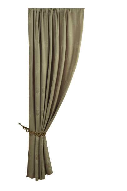 istock A beautiful curtain with a catch. Isolated white background. 1330034784
