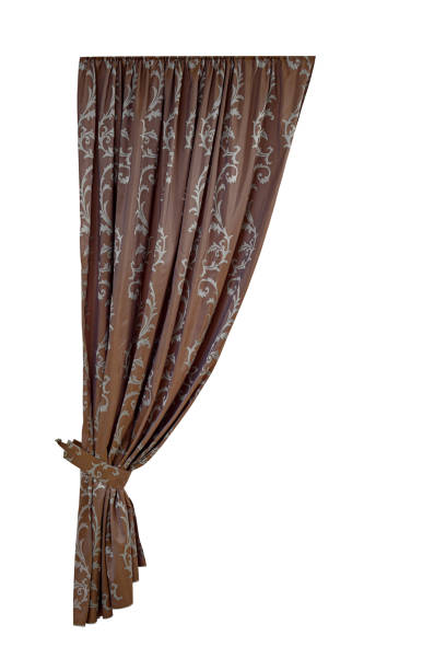 istock A beautiful curtain with a catch. Isolated white background. 1330034818