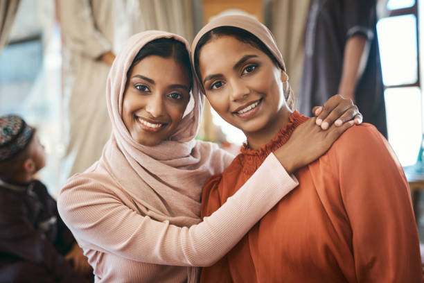 istock Shot of two muslim sisters bonding 1330035930