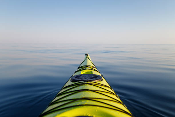 istock Yellow kayak close-up in focus. 1330036148