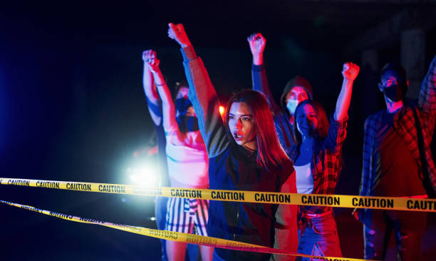 istock They will hear us. Group of protesting young people that standing together. Activist for human rights or against government 1330039032