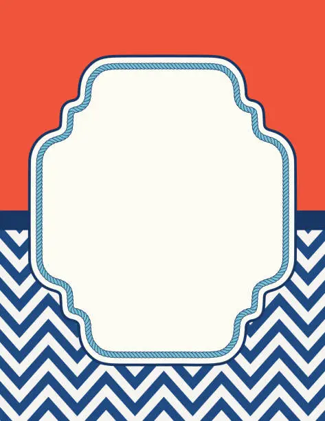 Vector illustration of Blank Nautical Style Background