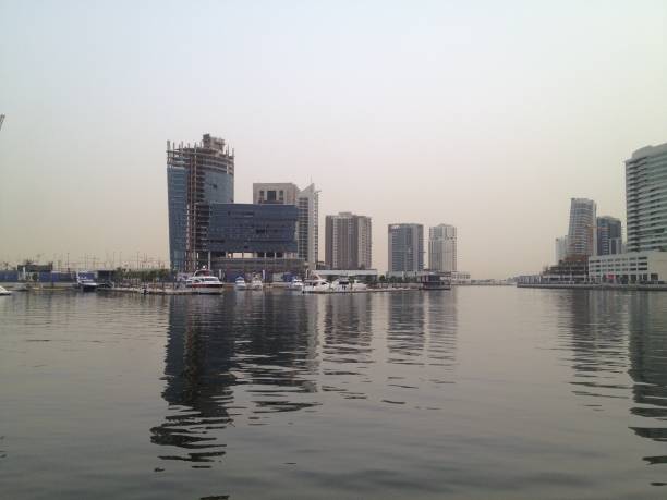 istock Dubai Canal and Liwa desert 1330047504
