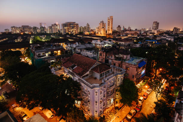 istock Mumbai Skyline at Sunset in India 1330048144
