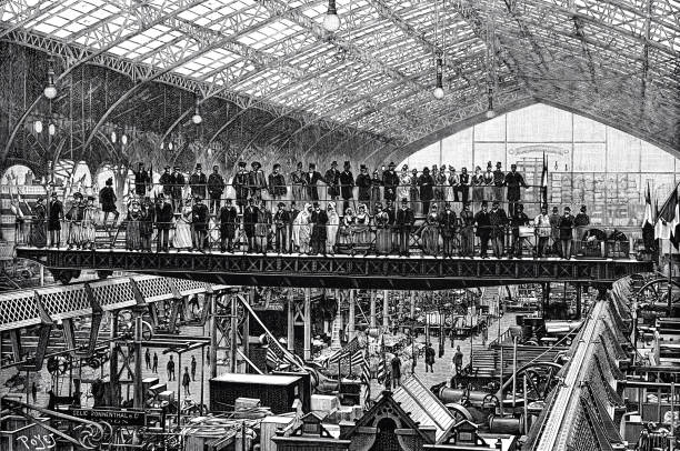 istock Exposition Universelle 1889, Paris: Hall of electric overhead cranes 1330061638