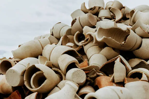 Photo of Ceramic vases / clay vase damaged during manufacture