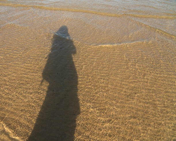 istock Shadow of awoman on the sand 1330071619