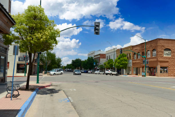 Once a bustling town, now a ghost town, Main Street, Douglas AZ stock photo