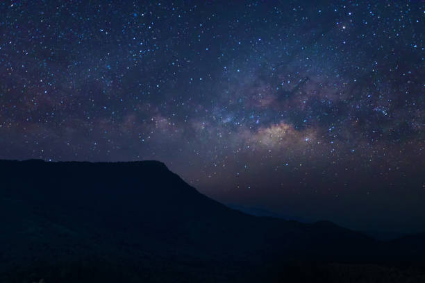 istock Colorful night sky with stars. Background with galaxy. 1330073077