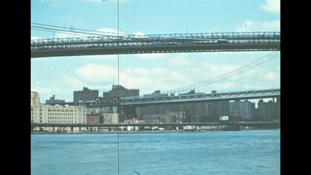 New York Brooklyn Bridge in 1970s