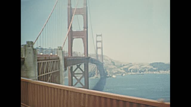 Archival drive through Golden Gate 1970s