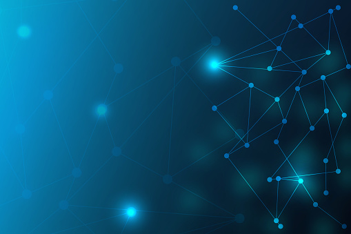 Network Background For Notes Network Background With Shine Light Of Line And Dot Conncetion Abstract ...