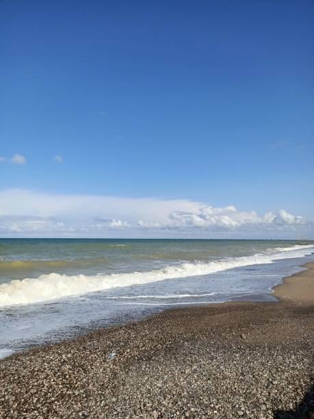istock Sandy beach before the storm weather 1330076286