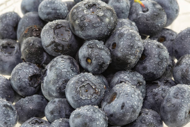 istock Sweet blueberries with water drops close-up 1330078157