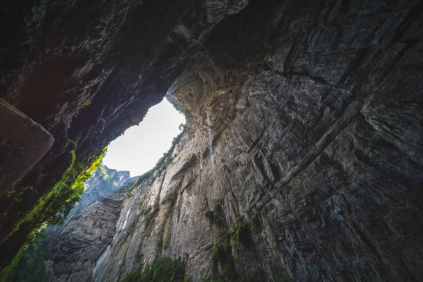 istock Massive vertical rock walls in Wulong National Park 1330078219