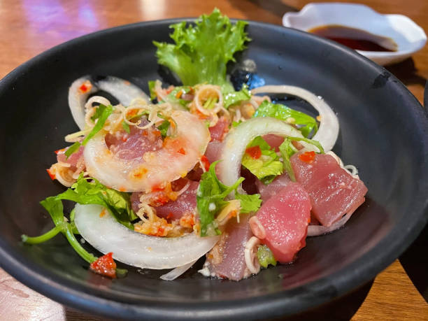 istock Spicy tuna salad thai style. 1330079239