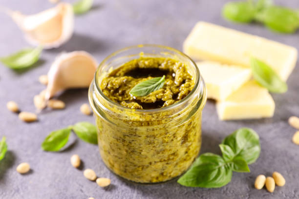 istock pesto sauce with fresh ingredients 1330080707