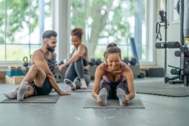 istock Stretching in fitness class 1330083598