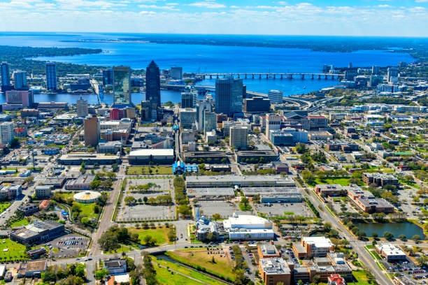 istock Jacksonville Florida Aerial Skyline 1330086042