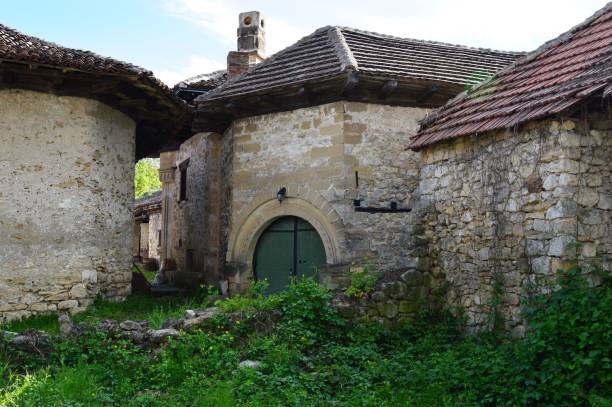 istock an abandoned old stone house in the village 1330093428