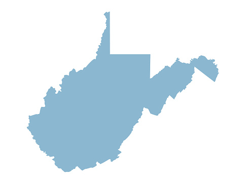 vector illustration of West Virginia map