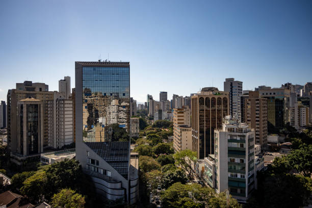 Buildings at Savassi and tree, in Belo Horizonte Savassi neighborhood in Belo Horizonte, Minas Gerais belo horizonte photos stock pictures, royalty-free photos & images
