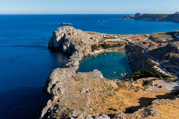 istock Saint Paul's Bay, Lindos, Rhodes Island, Greece 1330104377