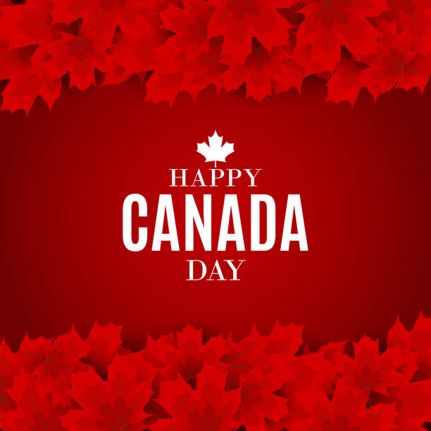 Happy Canada Day Background greeting card. Vector Illustration Happy Canada Day Background greeting card. Vector Illustration EPS10 canada day poster stock illustrations