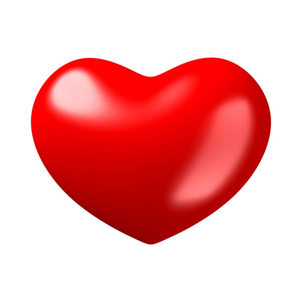 istock Red heart isolated on white background 1330124432