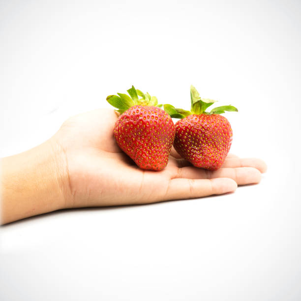 istock Sweet strawberry on a white background. 1330130013