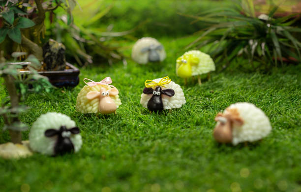 Sheep for Eid al adha greeting background