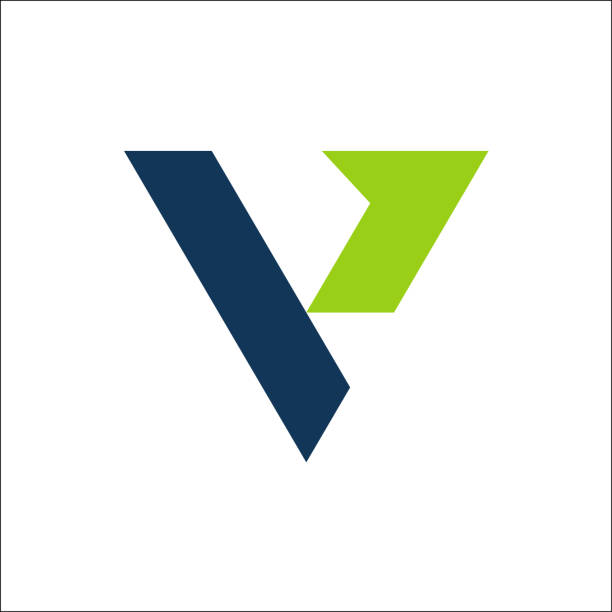 ilustraciones, imágenes clip art, dibujos animados e iconos de stock de plantilla vectorial del logotipo de las iniciales de la letra v - letra v