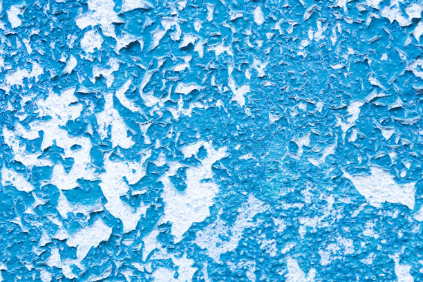 istock Concrete blue colorful wall surface texture. Abstract grunge bright color background with aging effect. Copyspace. 1330149929