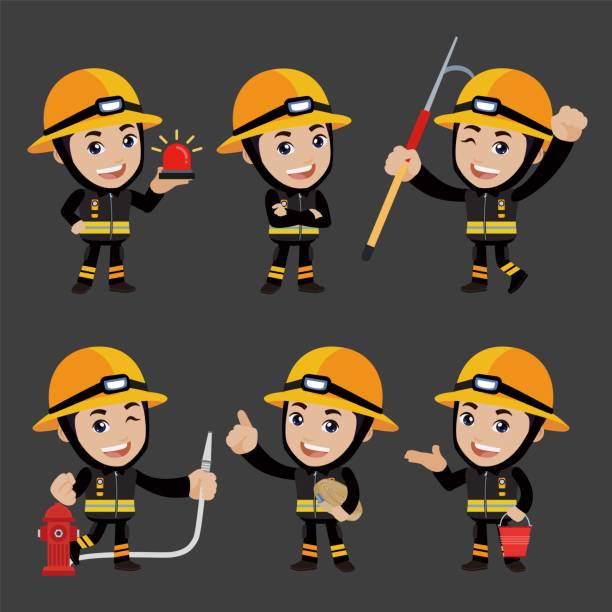 1,065 Fireman Putting Out Fire Cartoon Illustrations & Clip Art - iStock