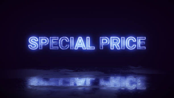 istock Special price glowing neon sign illustration 1330155660