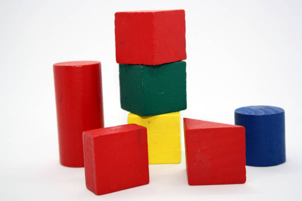 istock Colorful children's cubes on a white background. 1330167132