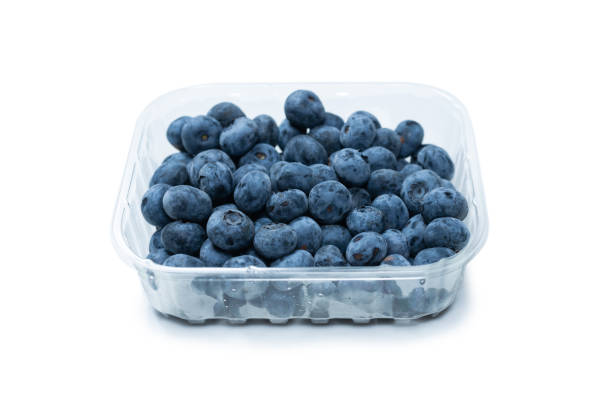 istock Group of fresh blueberry isolated on a white background. 1330168005