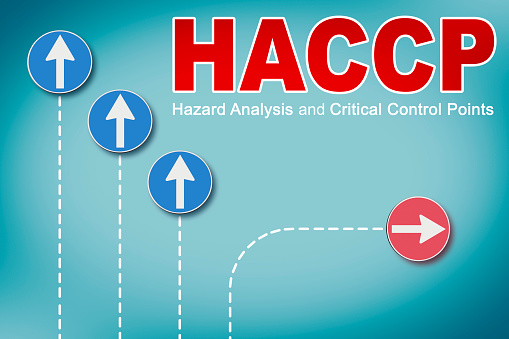 New strategies about HACCP (Hazard Analysis and Critical Control Points) - Food Safety and Quality Control in food industry concept with arrow that goes against the tide