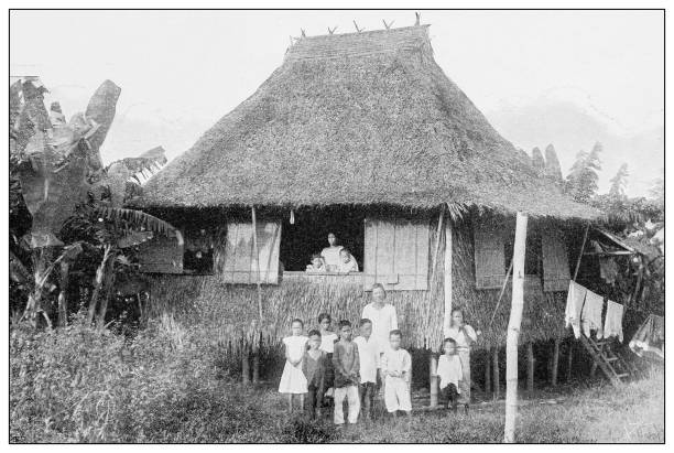 istock Antique black and white photograph: Tagalog family, Luzon, Philippines 1330174511