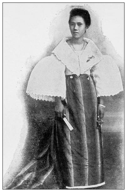 istock Antique black and white photograph: Tagalog Woman, Philippines 1330179191