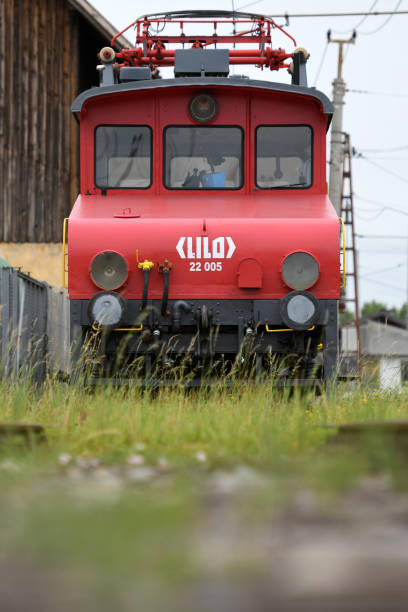 Locomotive Lilo A locomotive of the Linz local railway "Lilo" in Eferding, Upper Austria, Austria, Europe eferding district stock pictures, royalty-free photos & images