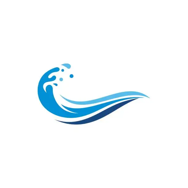 Vector illustration of Water wave icon vector design