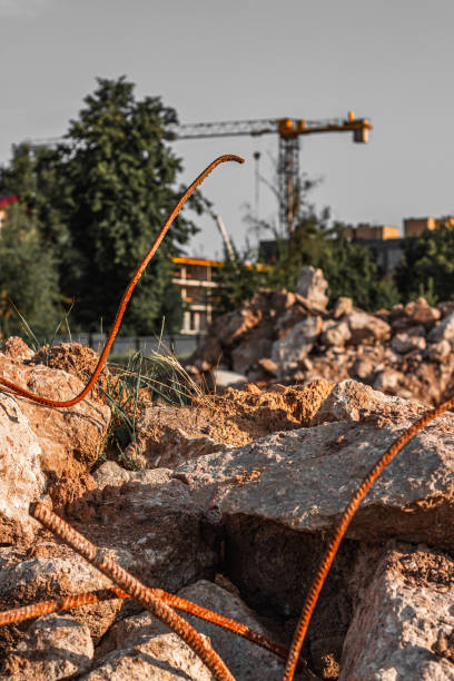 istock Remains of a destroyed house. 1330189498