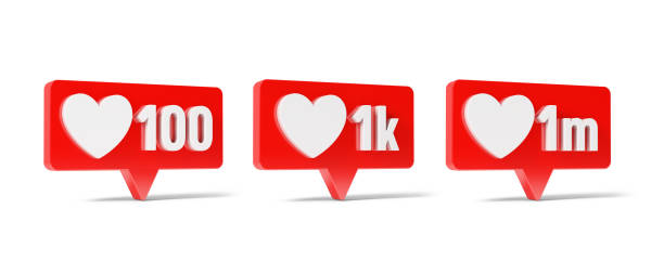 istock Social media. One hundred like, thousand like, million like. 1330190467