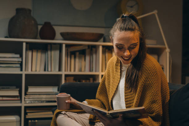 istock woman relaxing at home 1330190621