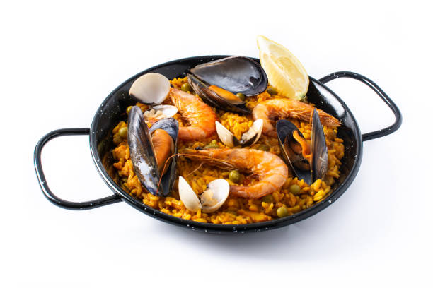 istock Traditional spanish seafood paella 1330196234